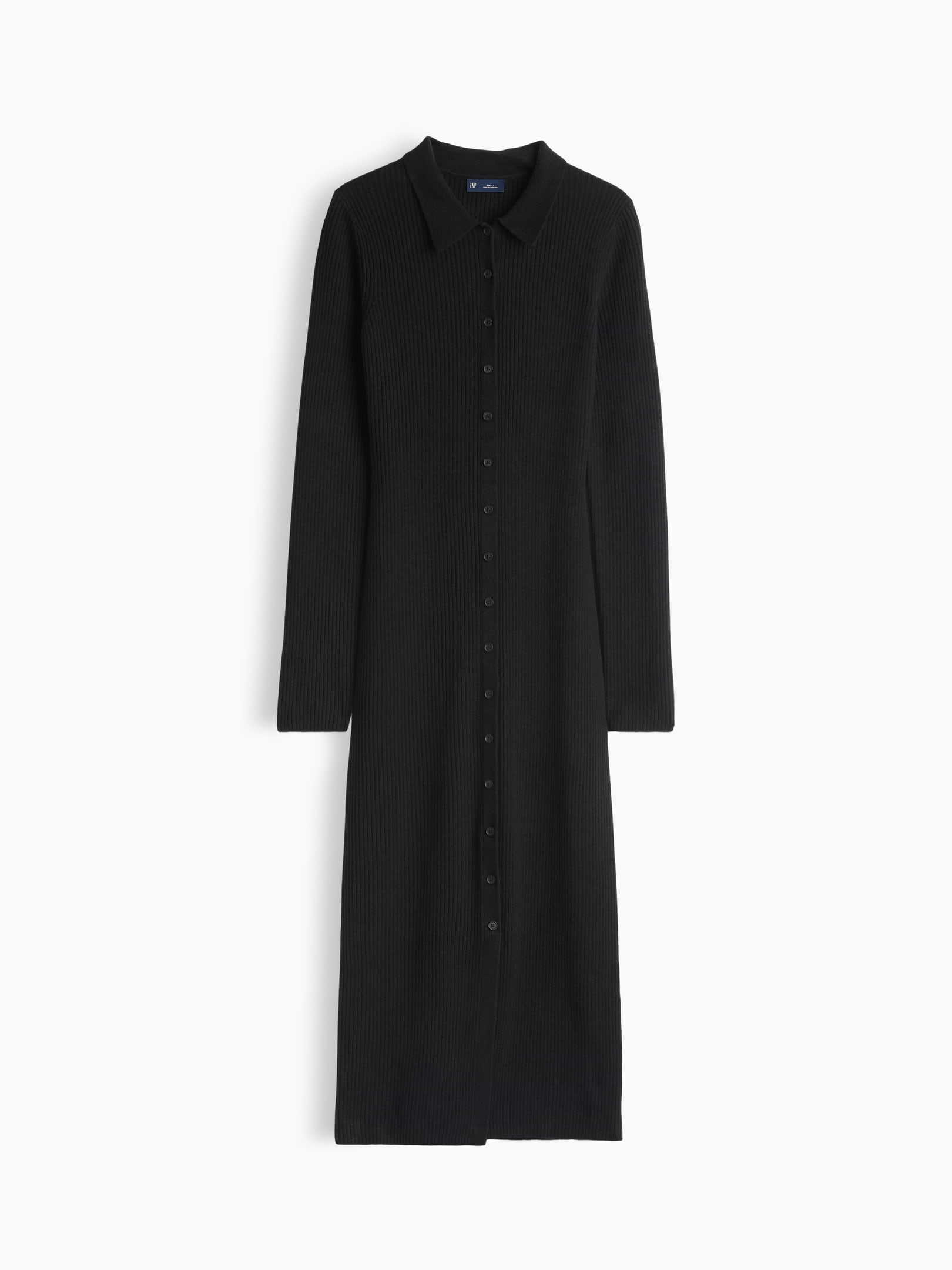 Image 5 of 5, CashSoft Rib Sweater Maxi Shirtdress