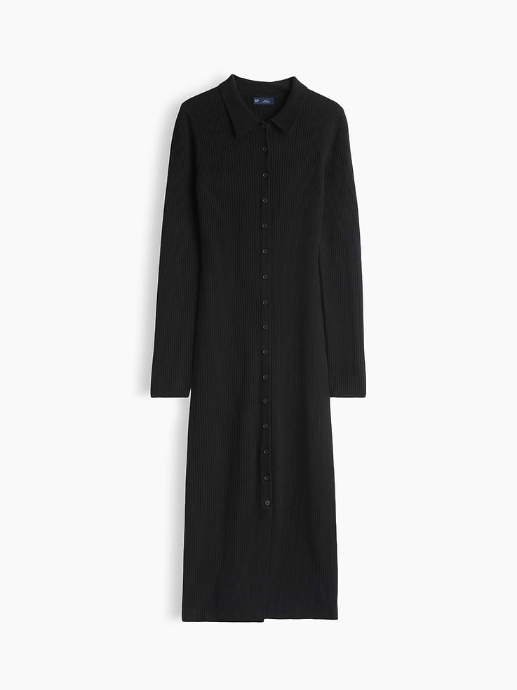 Image 5 of 5, CashSoft Rib Sweater Maxi Shirtdress
