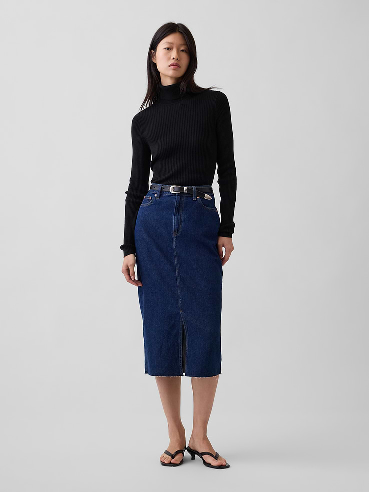 Image 2 of 5, Lightweight CashSoft Rib Turtleneck Sweater