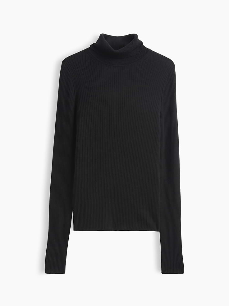 Image 5 of 5, Lightweight CashSoft Rib Turtleneck Sweater