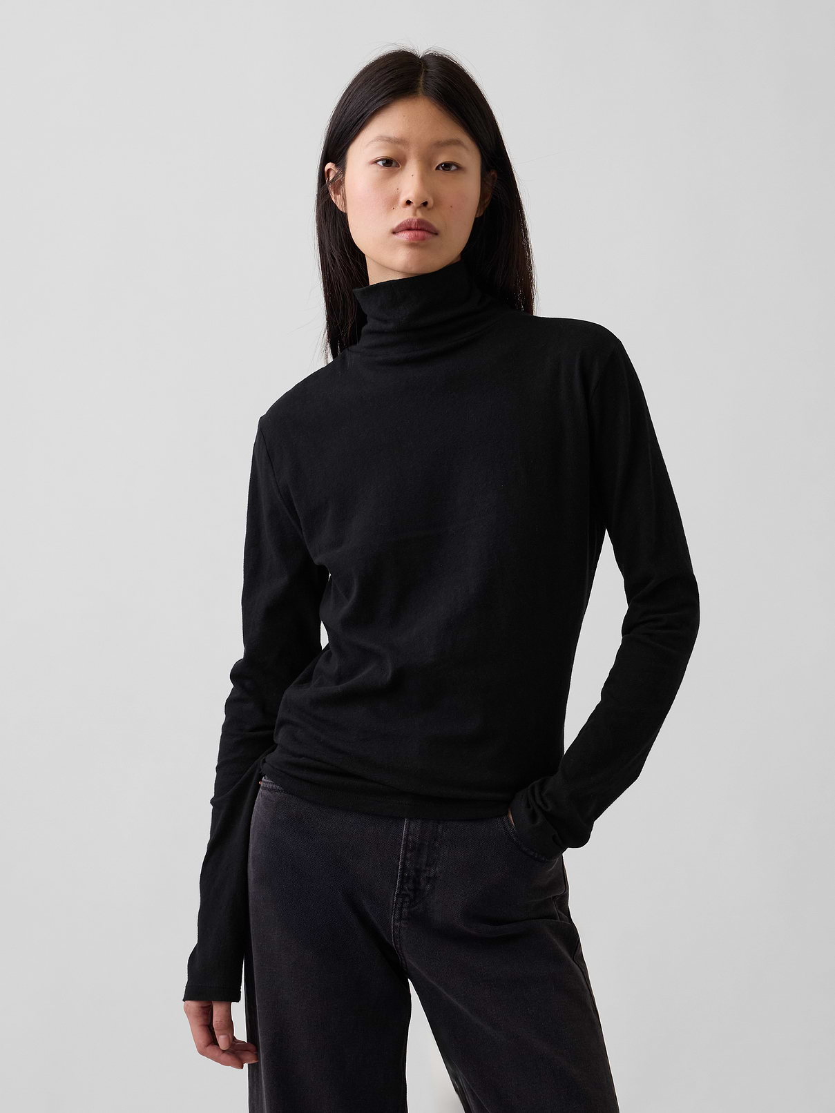 100% Cotton Authentic Turtleneck T-Shirt | Gap
