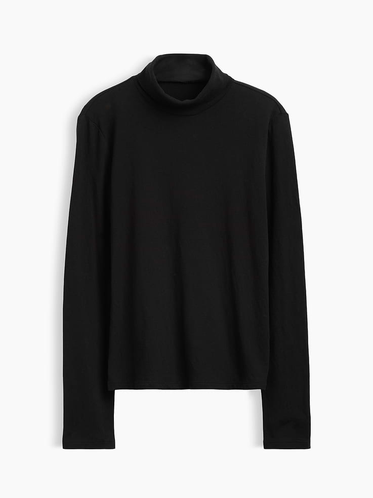Image 4 of 4, 100% Cotton Authentic Turtleneck T-Shirt