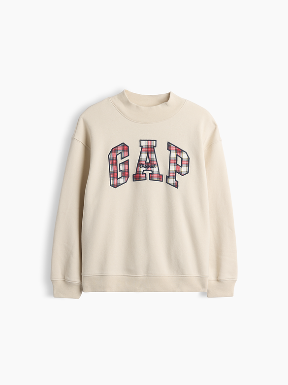 Kids VintageSoft Oversized Mockneck Logo Sweatshirt