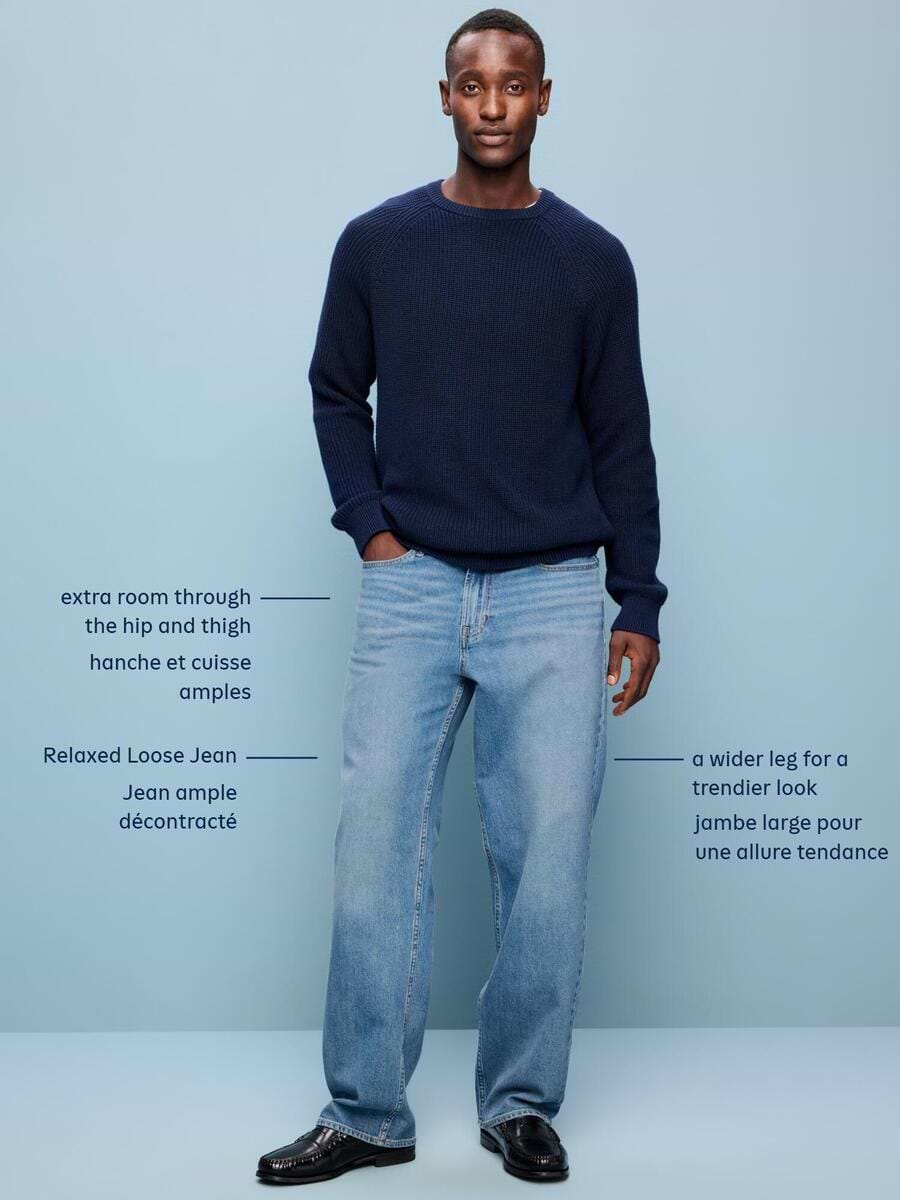 Image 5 of 6, Relaxed Loose Built-In Flex Jeans
