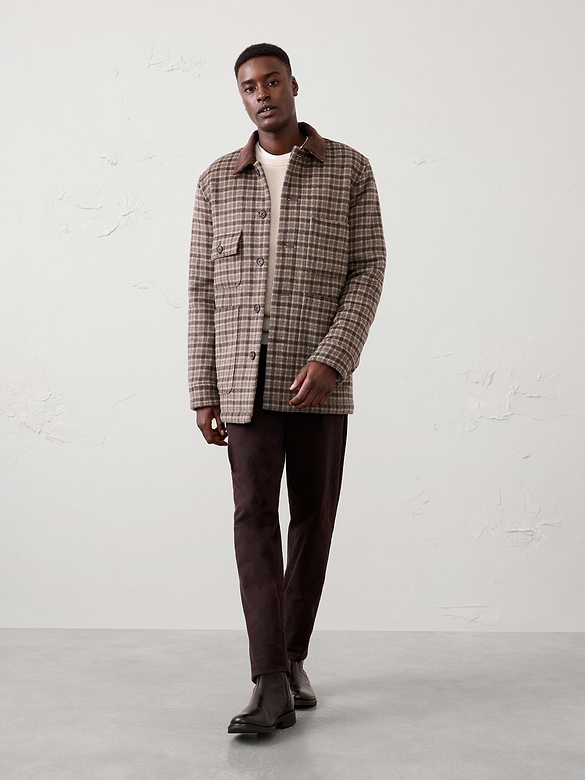 Wool-Blend Patterned Jacket