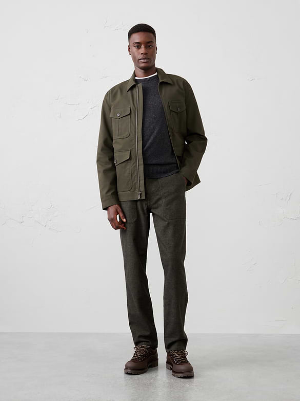 Athletic-Fit Textured Utility Pant