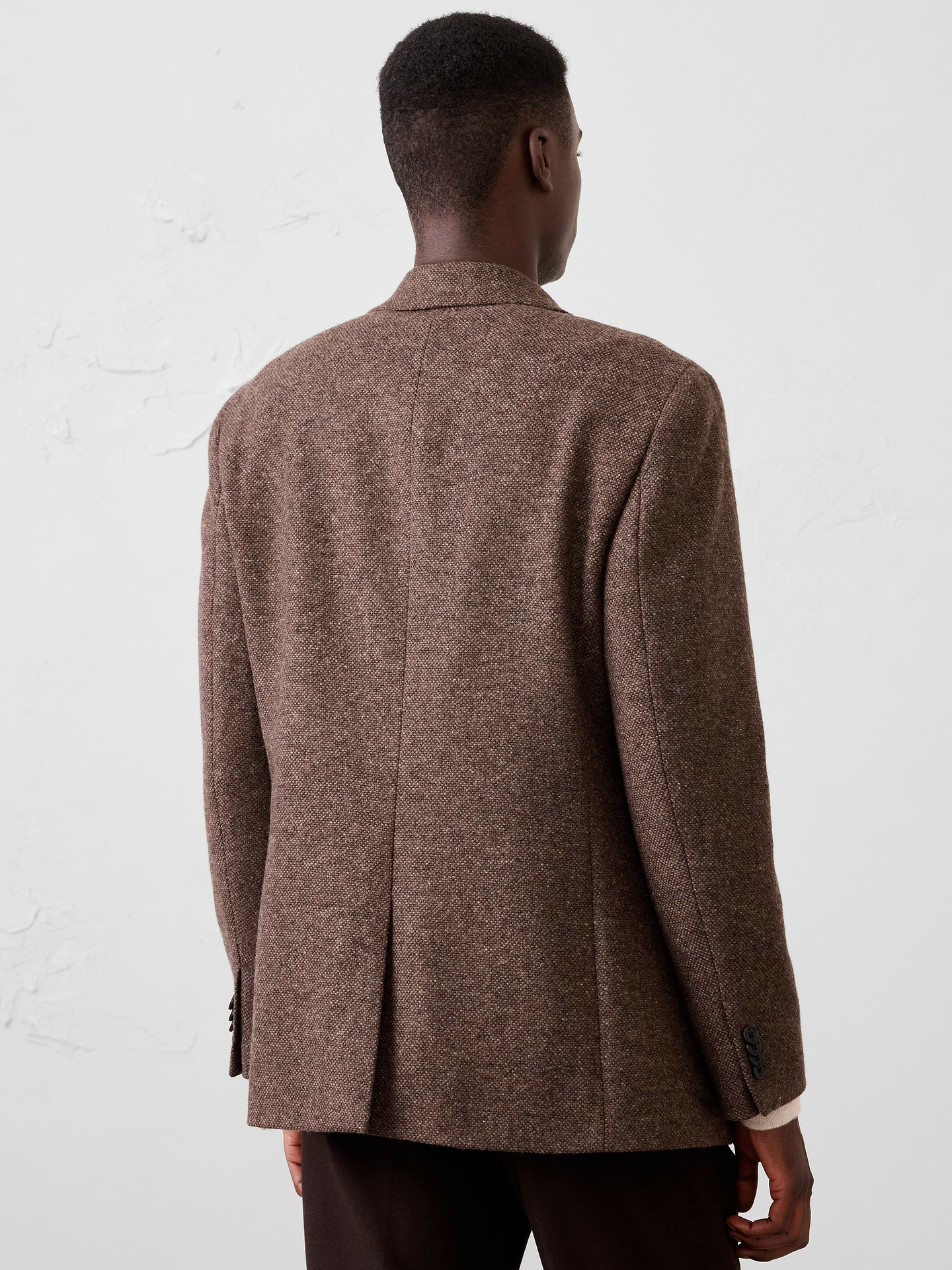Image 2 of 4, Polyester-Wool Blend Textured Jacket