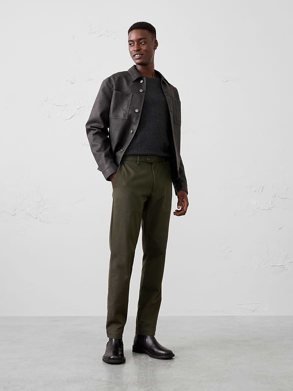 Slim-Fit Soft Brushed Pant