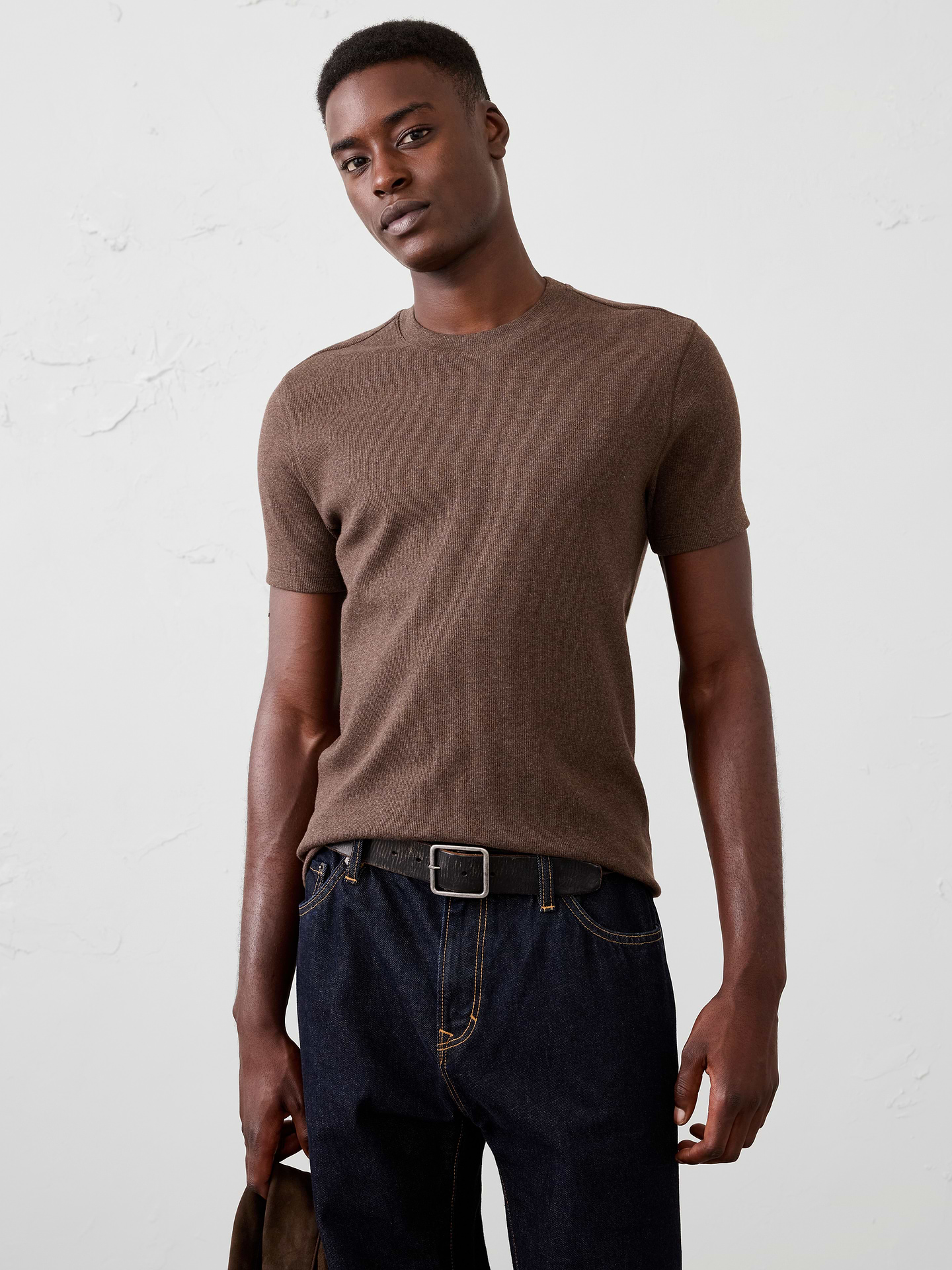 Image 1 of 7, Crew neck. Short sleeves., Straight hem., Made exclusively for Banana Republic Factory., Product #593152