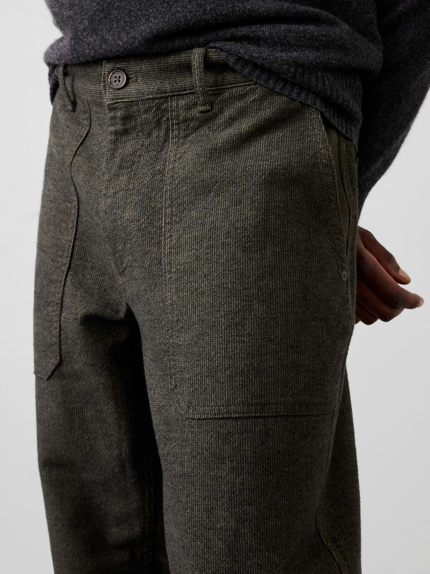 Image 6 of 6, Athletic-Fit Textured Utility Pant