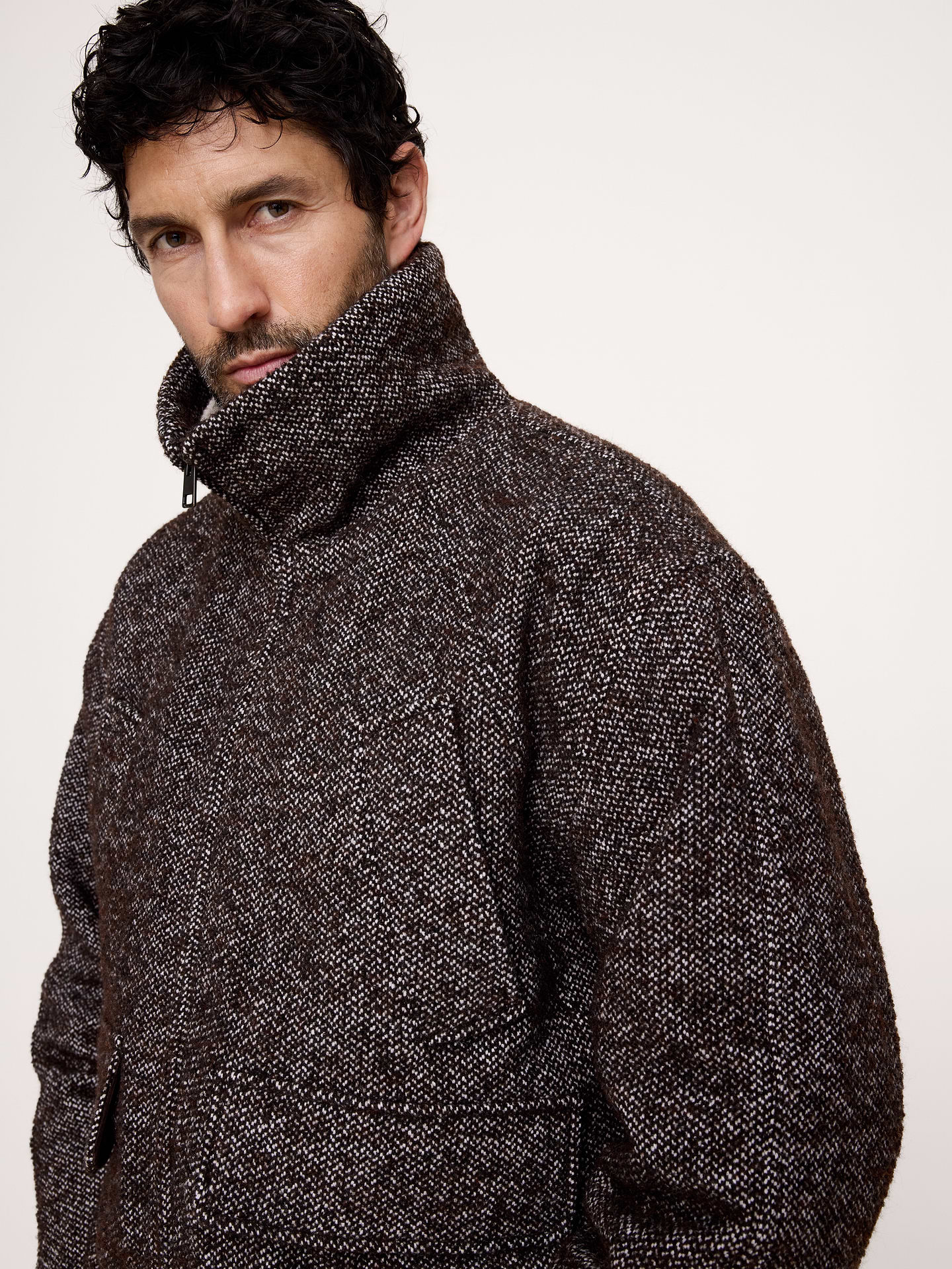 Image 5 of 8, Italian Wool-Blend Bomber Jacket