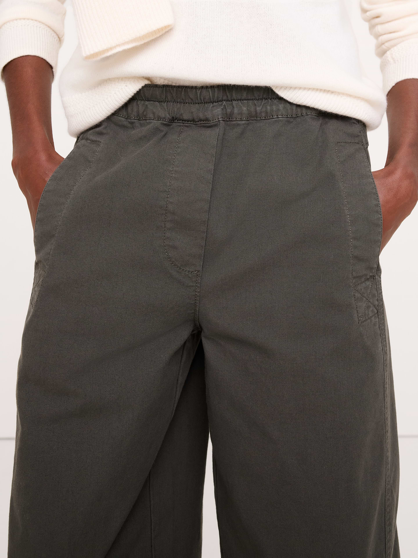 Image 3 de 8, Pantalon de peintre décontracté à taille mi-basse extensible