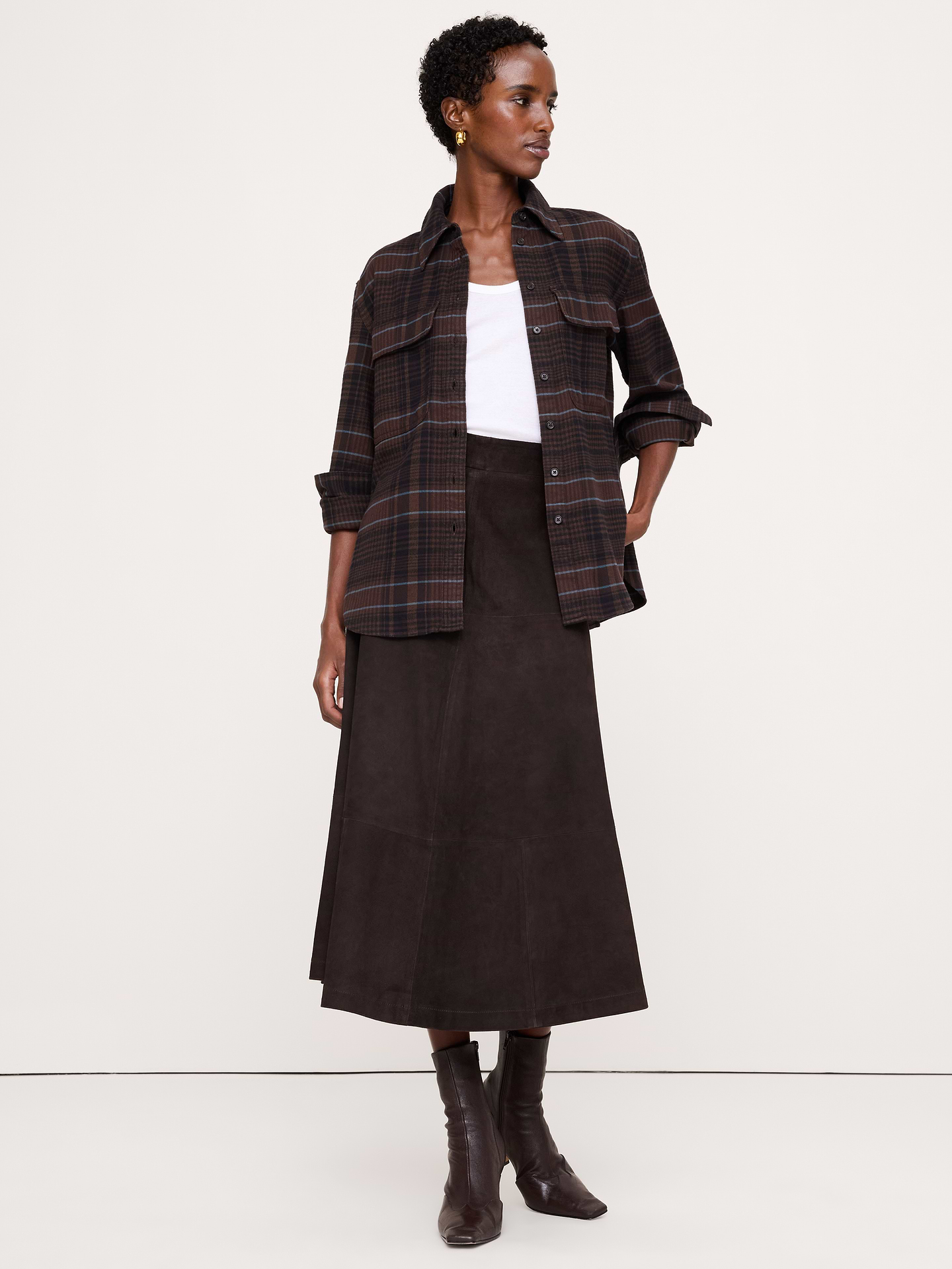 Image 3 of 7, Oversized Cotton Twill Utility Pocket Shirt