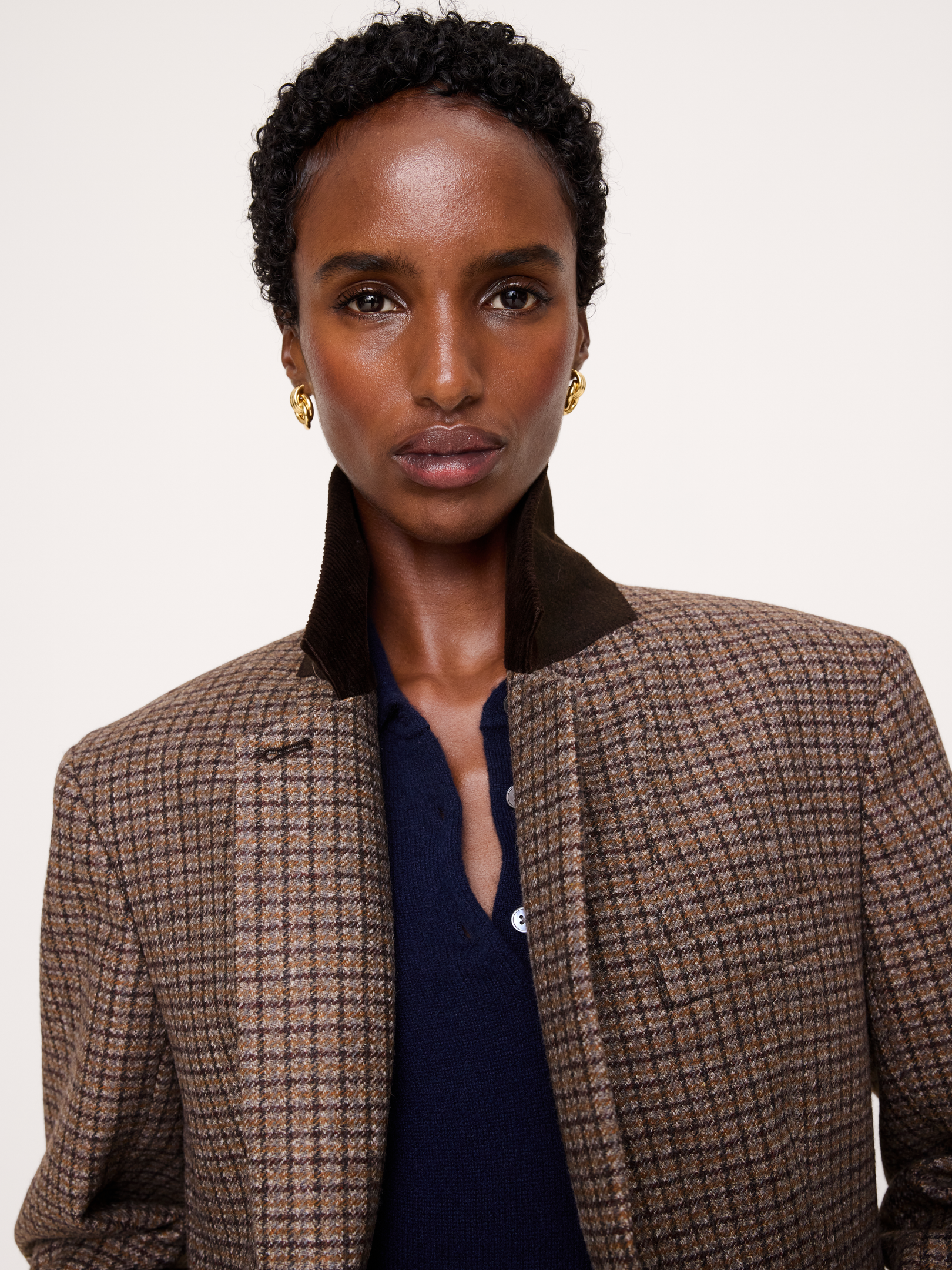 Image 4 of 4, Boyfriend Italian Tweed Blazer