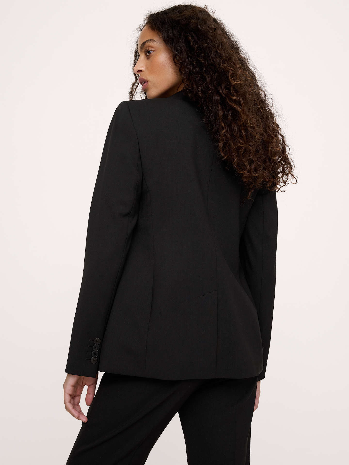 Image 3 of 8, Slim Italian Lightweight Wool Blazer