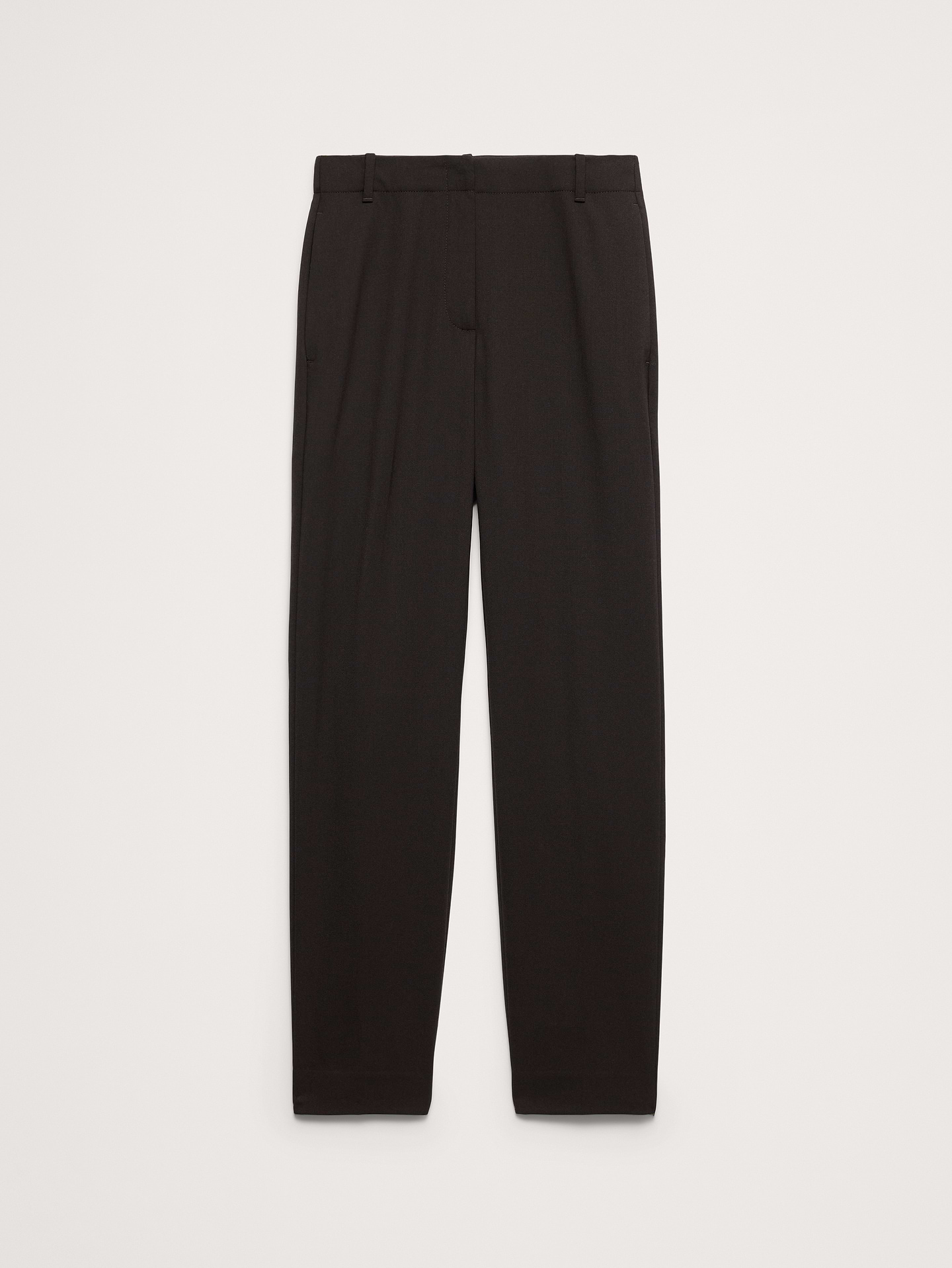 Image 5 de 8, Pantalon étroit à taille haute longueur cheville en laine italienne