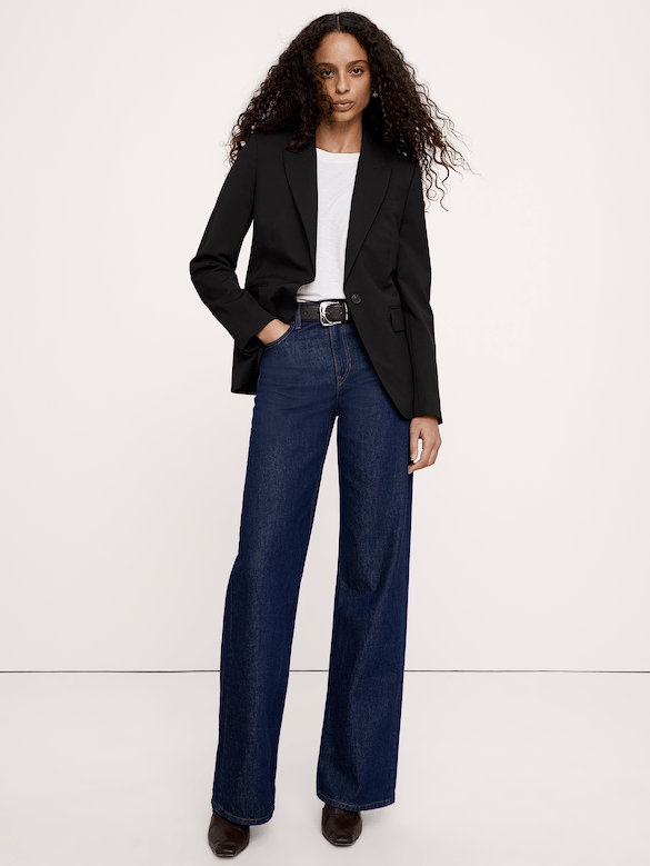 Slim Italian Lightweight Wool Blazer