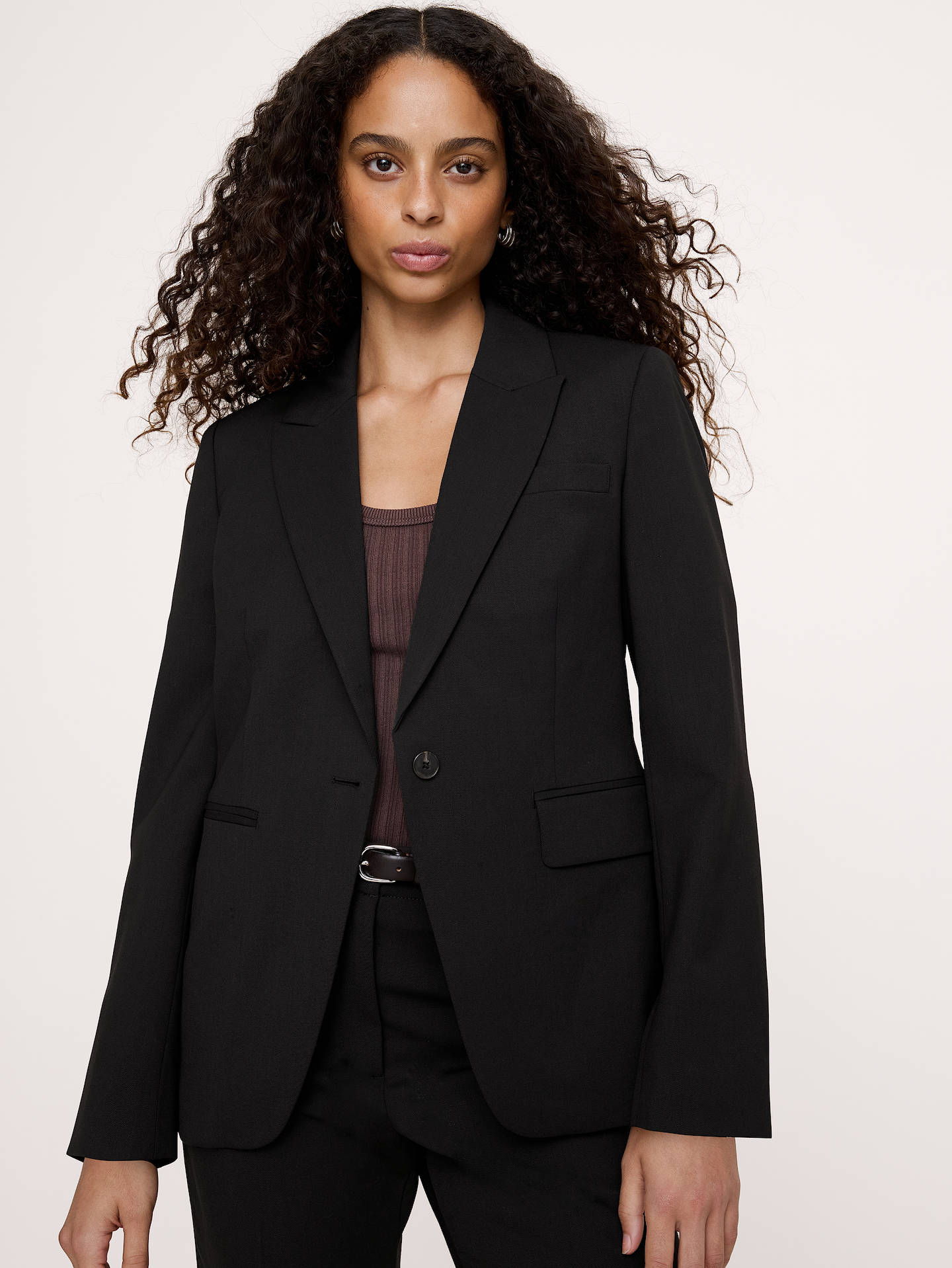 Image 5 of 8, Slim Italian Lightweight Wool Blazer