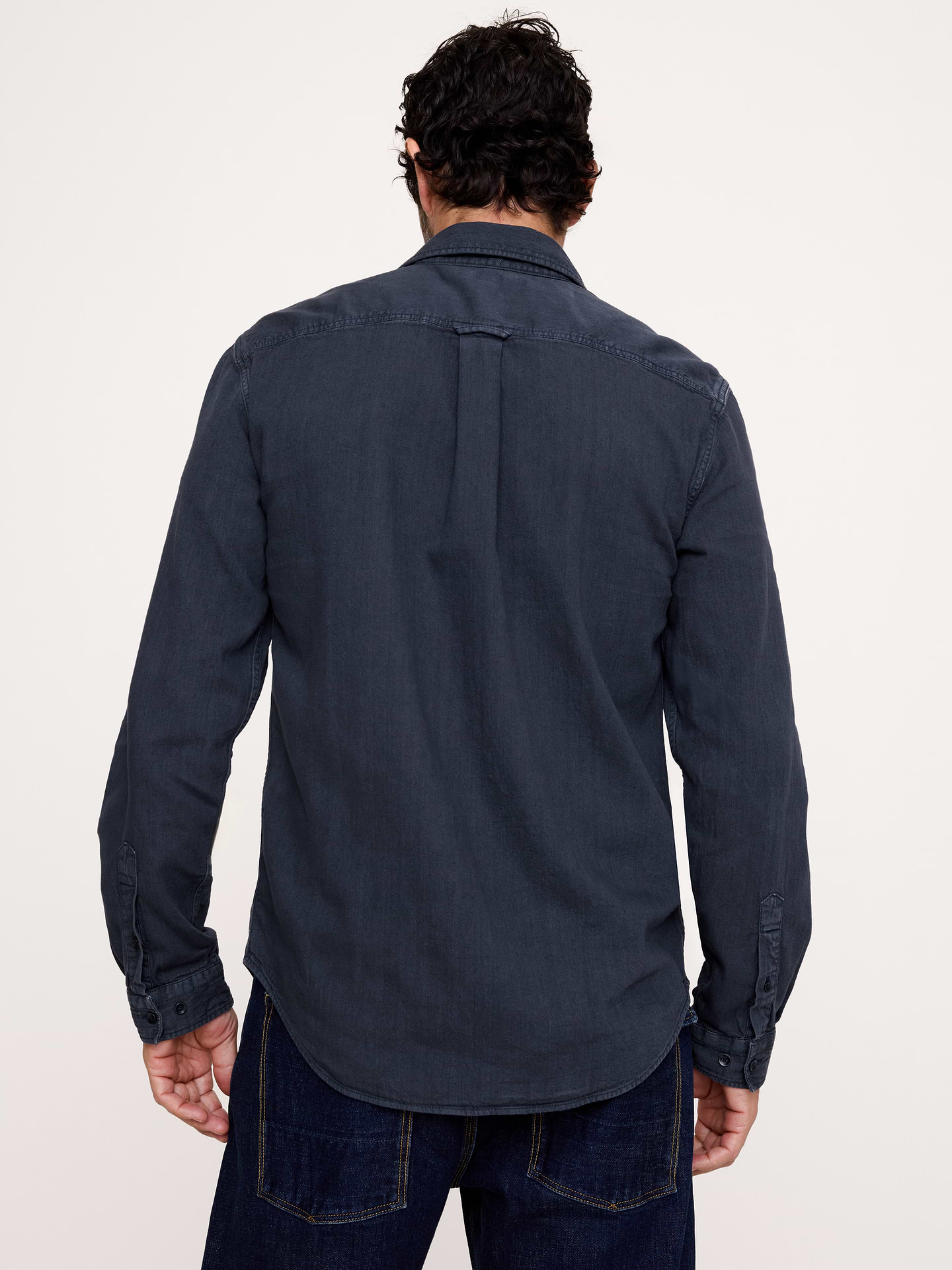 Image 4 of 7, Standard-Fit Chambray Shirt