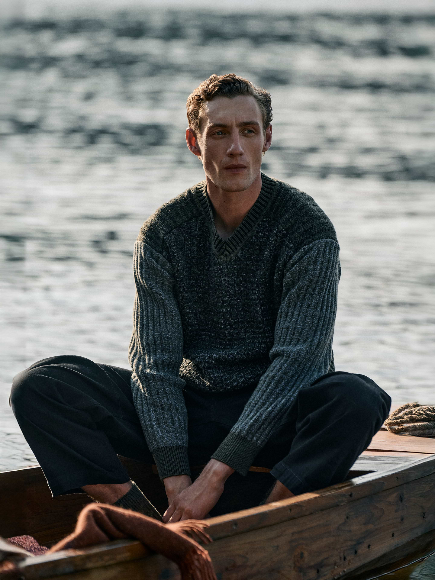 Image 7 of 7, Merino V-Neck Sweater