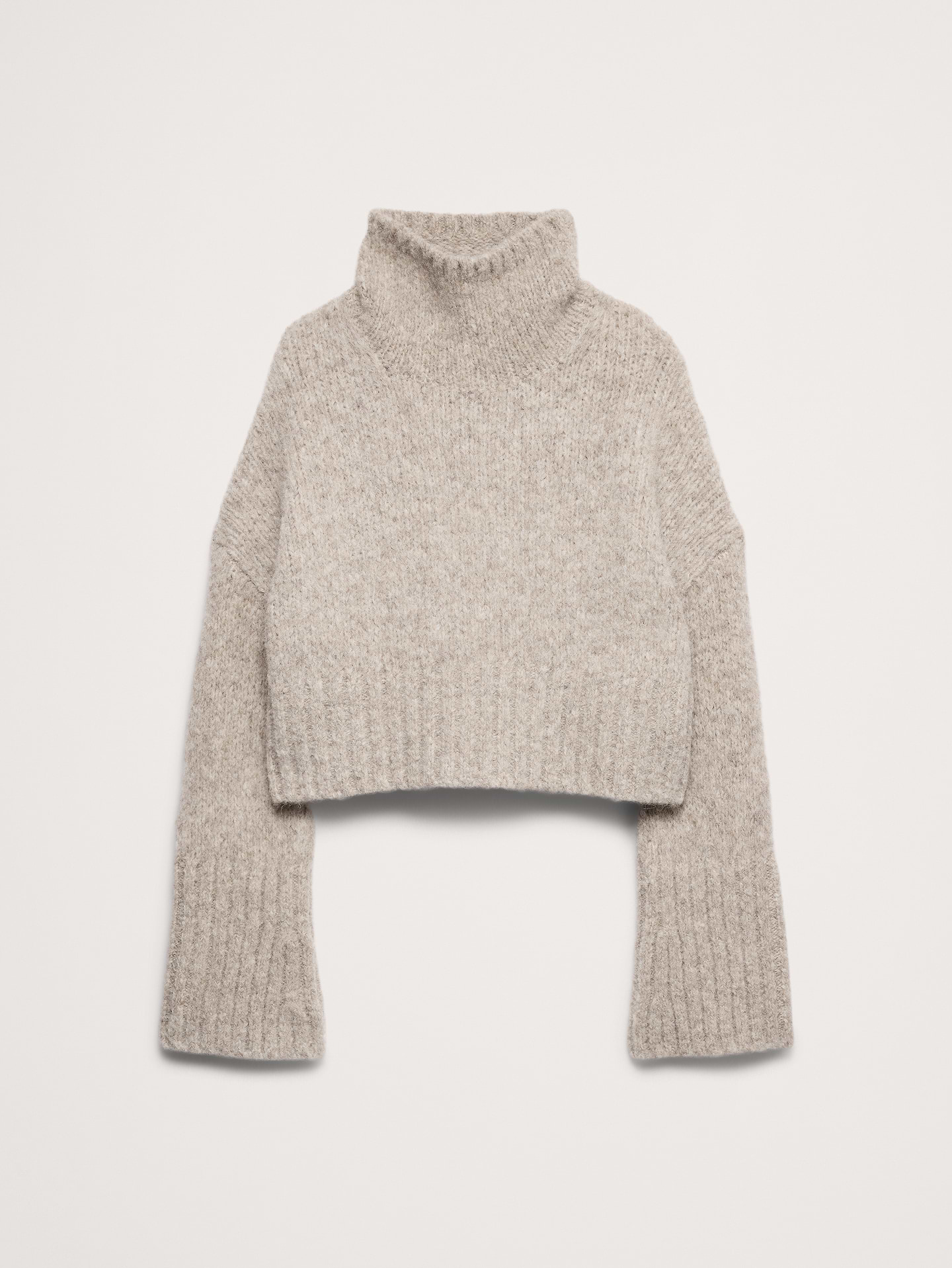 Image 5 of 6, Italian Alpaca-Blend Cropped Sweater
