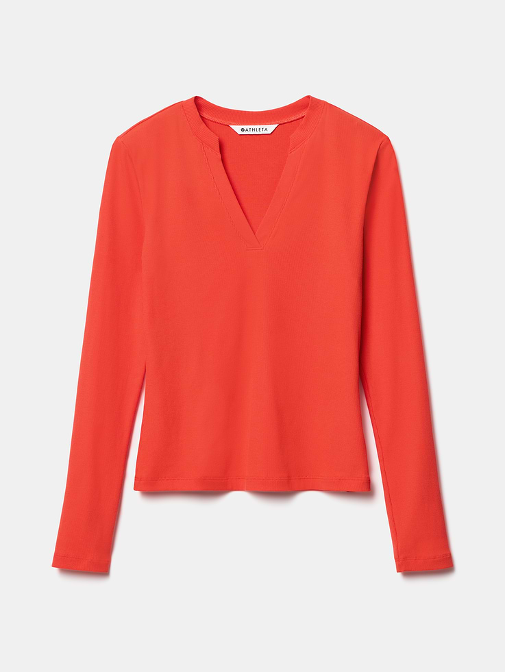 Image 7 of 7, Signature Rib V-Neck Top