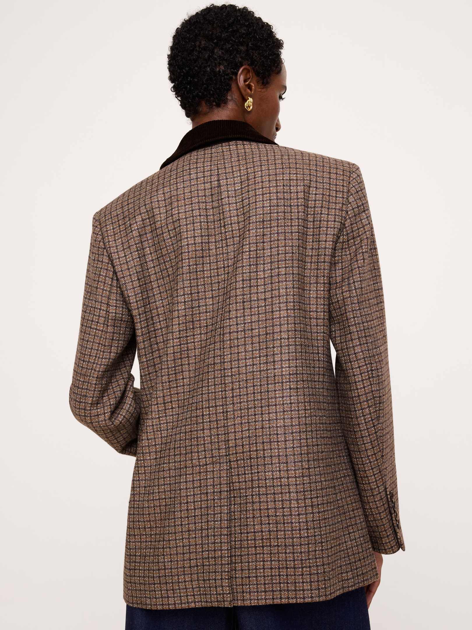 Image 3 of 4, Boyfriend Italian Tweed Blazer
