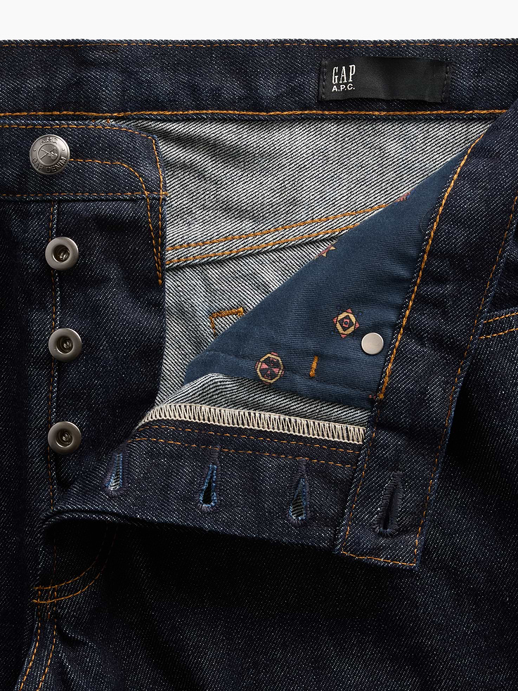 Image 8 of 10, Gap × A.P.C. Japanese Denim Relaxed Straight Jeans, Cardmember Early Access