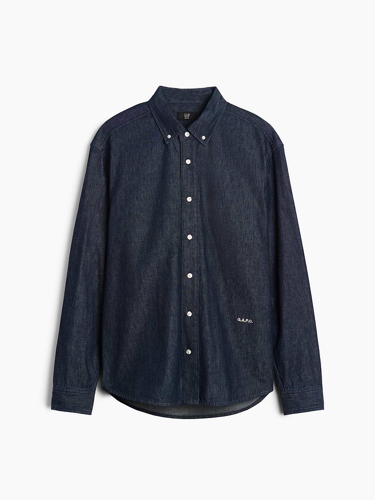 Image 7 of 8, Gap × A.P.C. Denim Relaxed Shirt, Cardmember Early Access