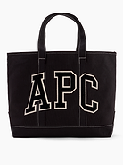 Image 1 of 4, Sturdy cotton canvas tote bag., Handles at top., A.P.C. corduroy arch logo at front., Gap patch logo at back., Front pocket., Product #1179745