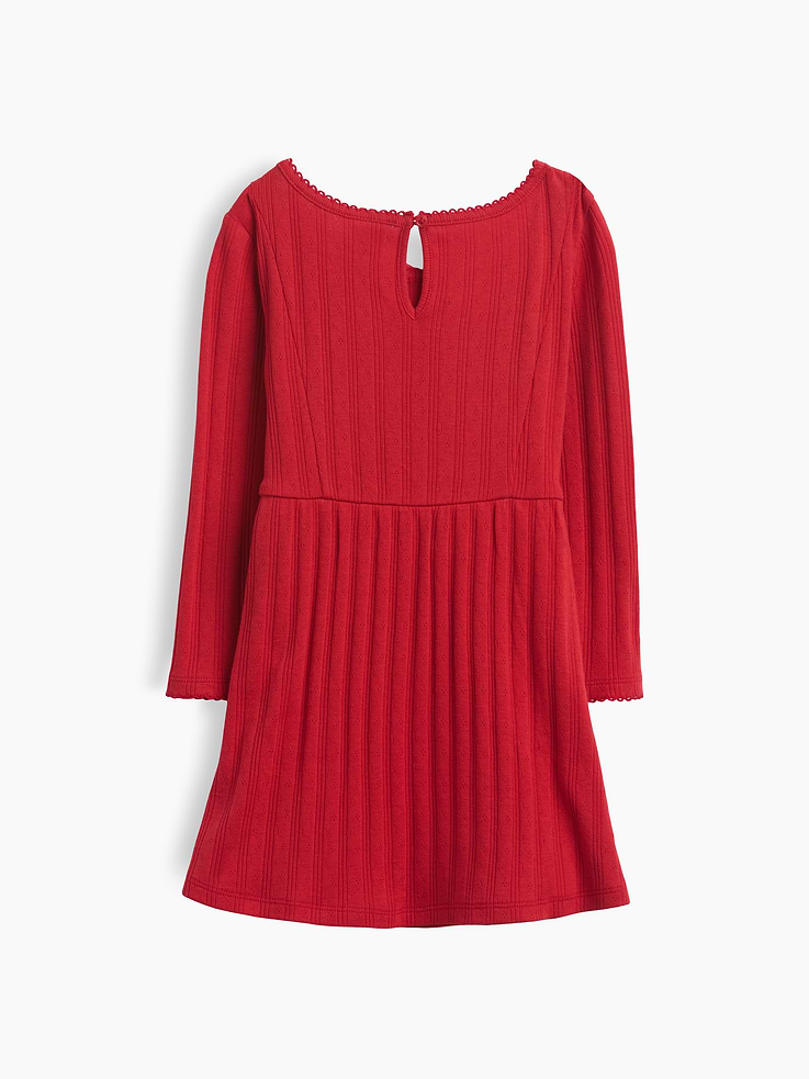 Image 3 of 3, Baby & Toddler Pointelle Rib Dress