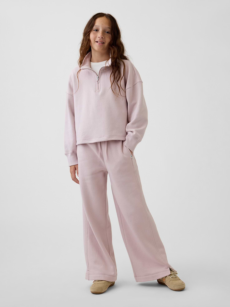 Image 3 of 6, Kids VintageSoft Oversized Quarter-Zip Pullover