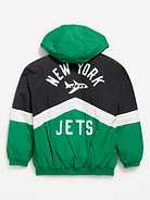 Image 3 of 3, New York Jets Oversized Crinkled Hooded Jacket for Boys