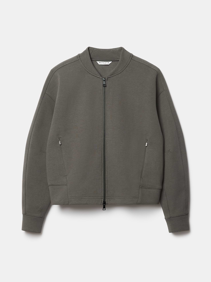 Image 6 of 6, Form Knit Bomber Sweatshirt