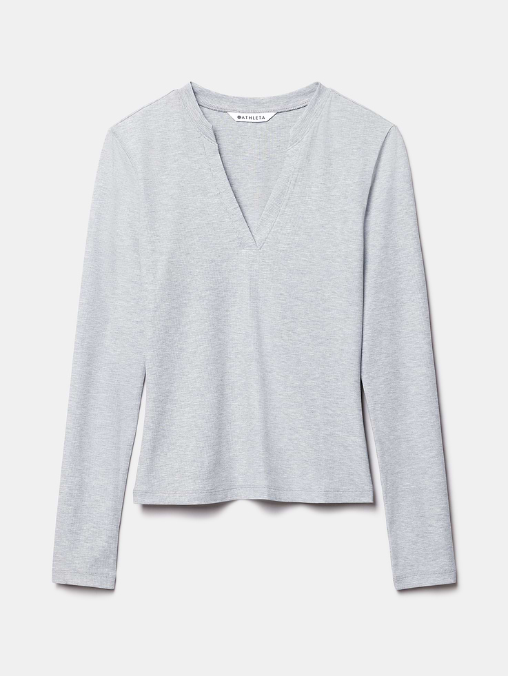 Image 7 of 7, Signature Rib V-Neck Top