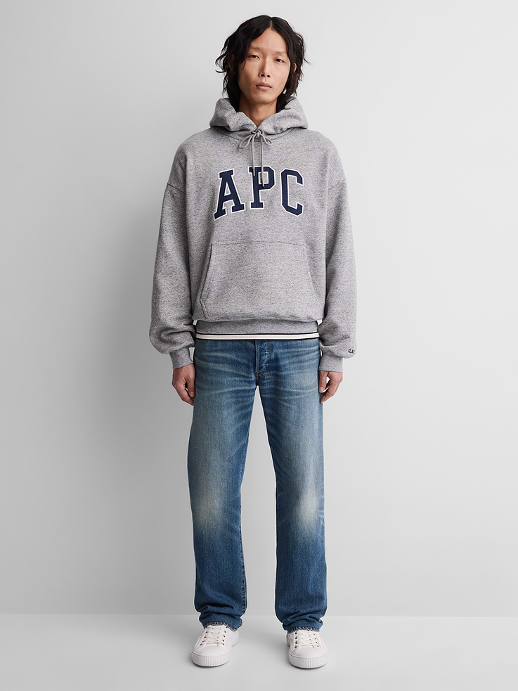 Image 2 of 9, Gap × A.P.C. Extra Heavyweight Logo Hoodie, Cardmember Early Access
