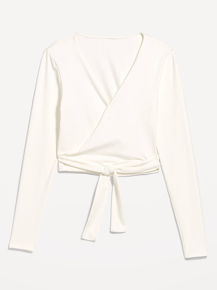 Image 9 of 9, StudioSmooth Long-Sleeve Wrap Top