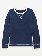 Image 2 of 4, Long-Sleeve CozePlush Fitted Top  for Girls
