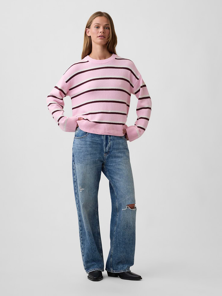 Image 3 of 5, Cashsoft Relaxed Crewneck Sweater
