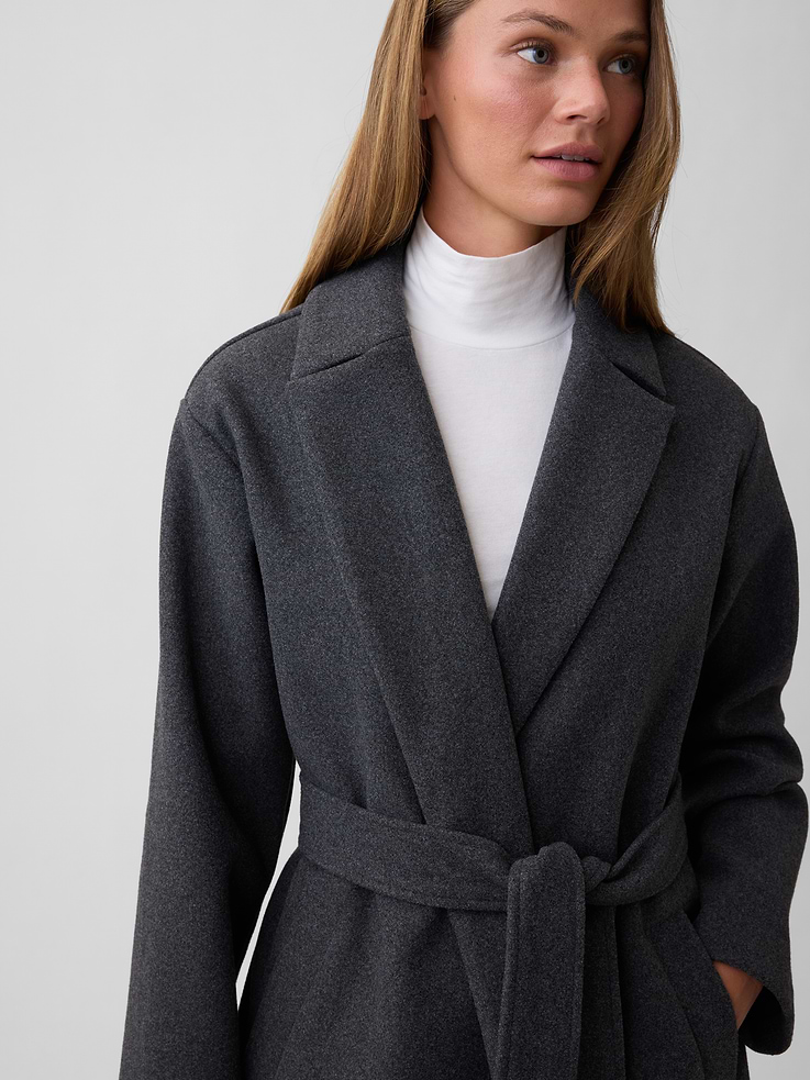 Image 4 of 5, Relaxed Wrap Topcoat