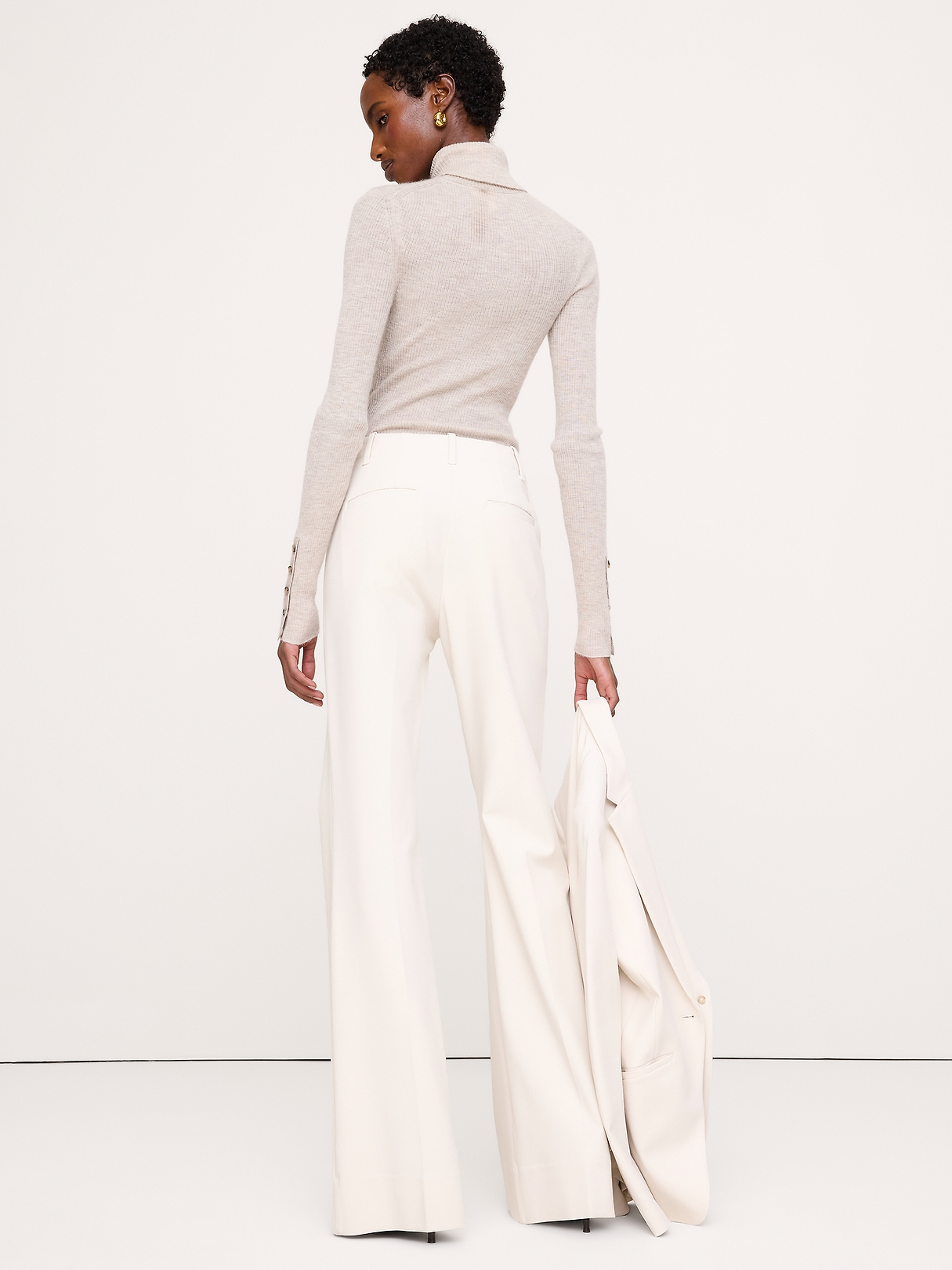 High-Rise Modern Flare City Stretch Pant | Banana Republic