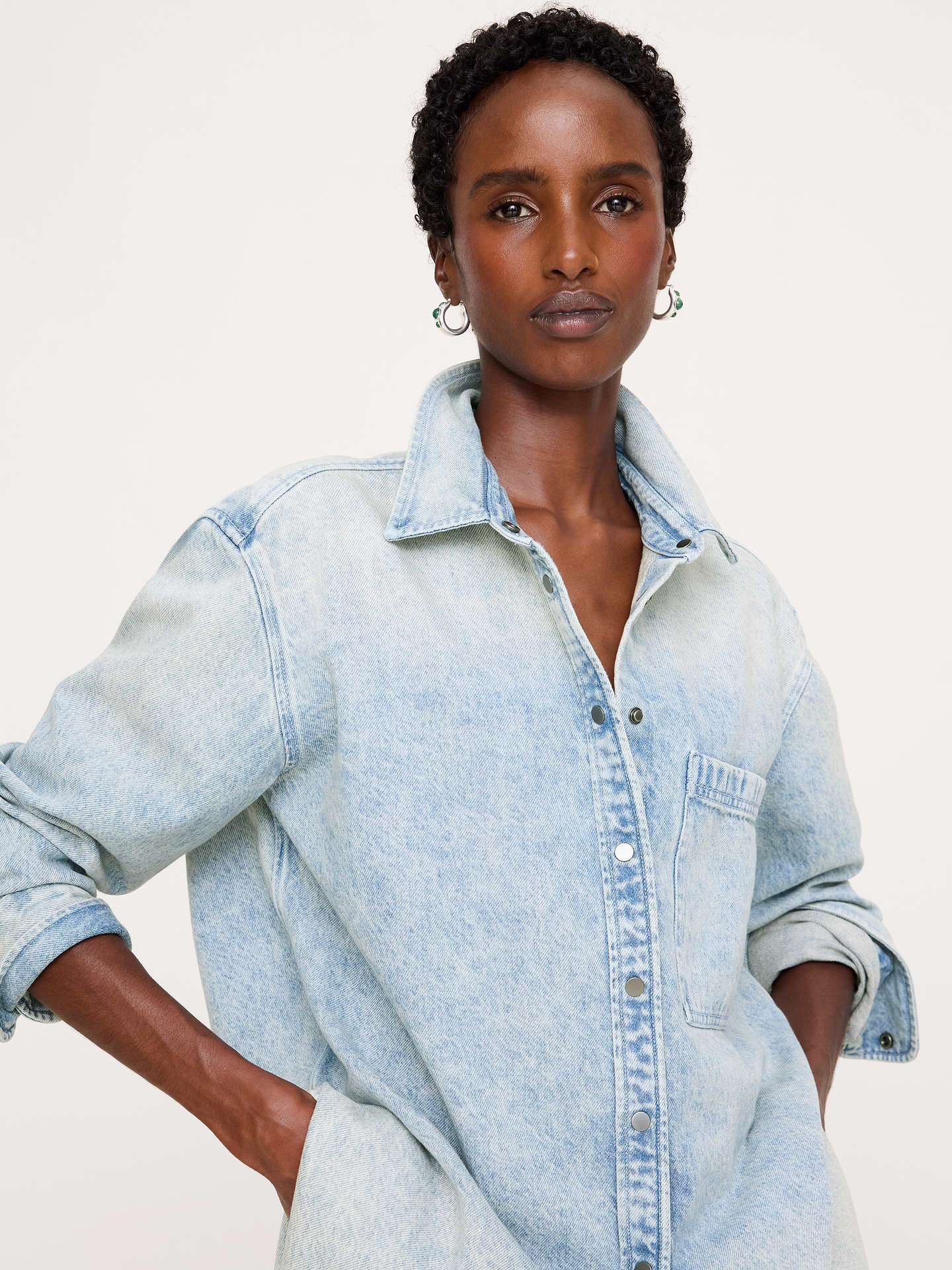 Image 5 of 6, The Oversized Denim Shirt