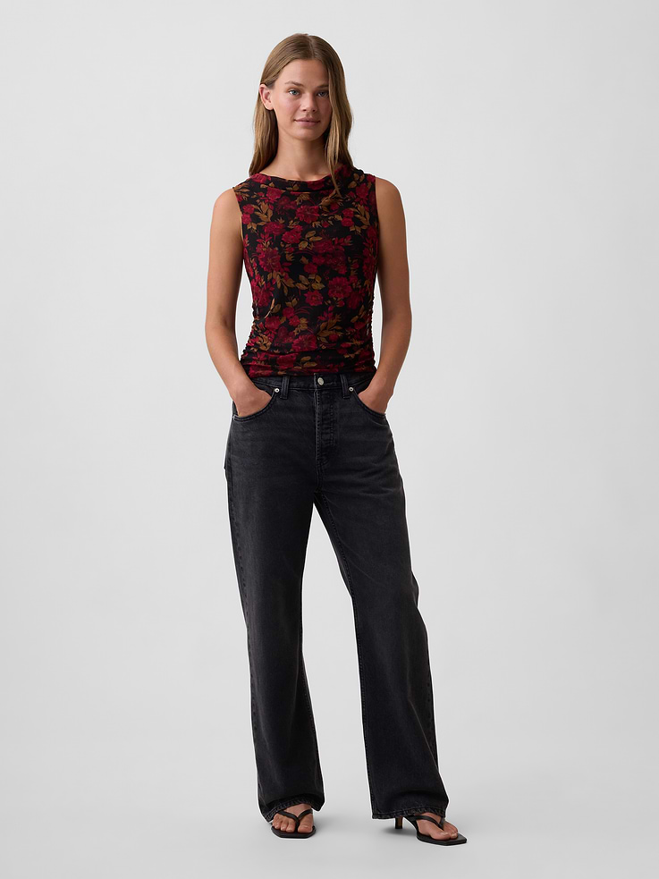 Image 3 of 5, Sleeveless Cowl-Neck Top