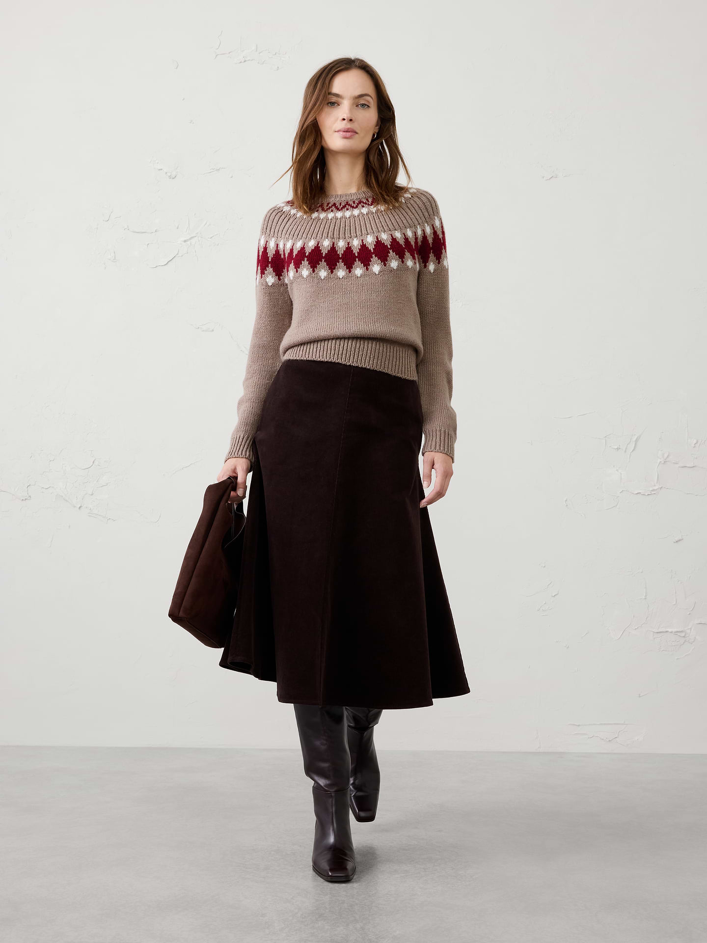 Image 1 of 3, Crew neck. Long sleeves., Ribbed neckline, arm cuffs and hem., Made exclusively for Banana Republic Factory., Product #1177987