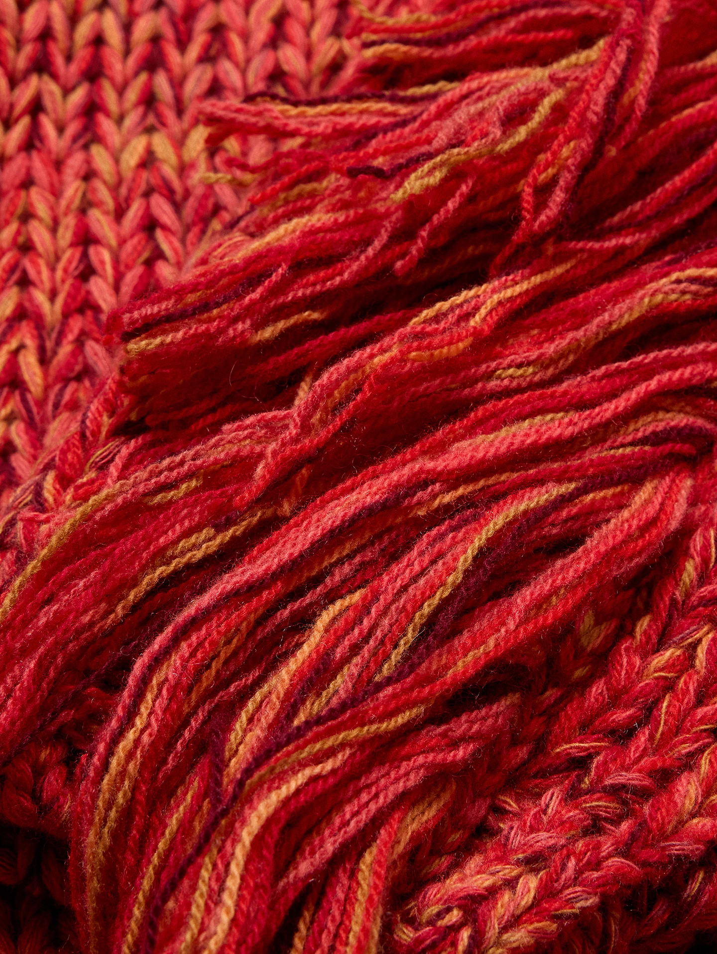 Image 7 de 8, Chandail à franges en mélange jaspé de laine et coton