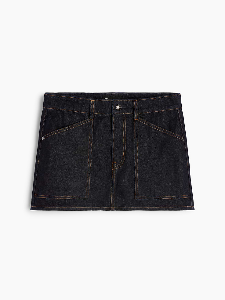 Image 10 of 10, Gap × A.P.C. Denim Mini Skirt, Cardmember Early Access