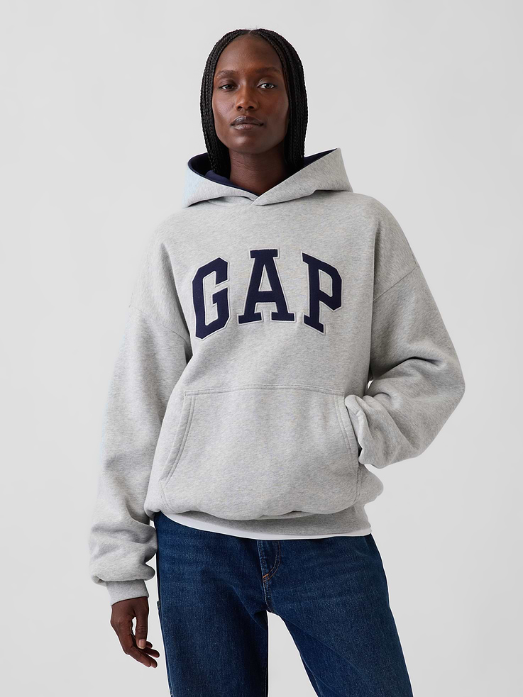 Image 5 of 8, Adult VintageSoft Reversible Oversized Logo Hoodie