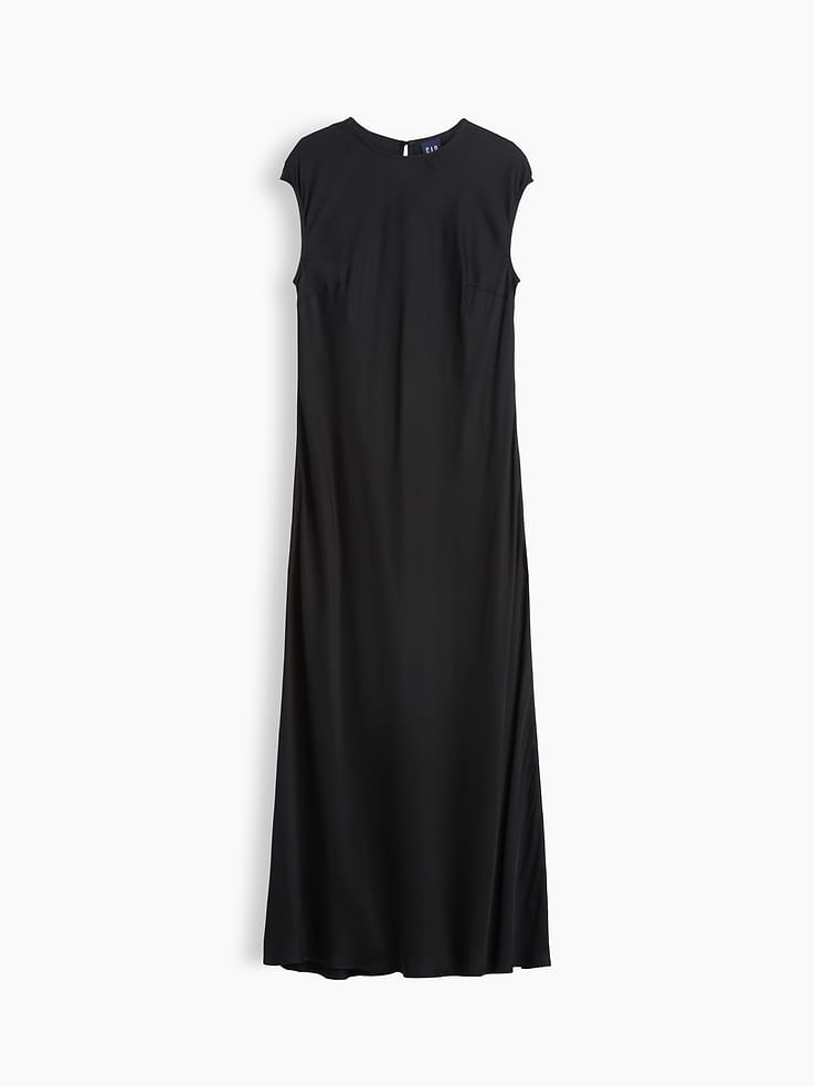 Image 5 of 5, Cap-Sleeve Maxi Slip Dress