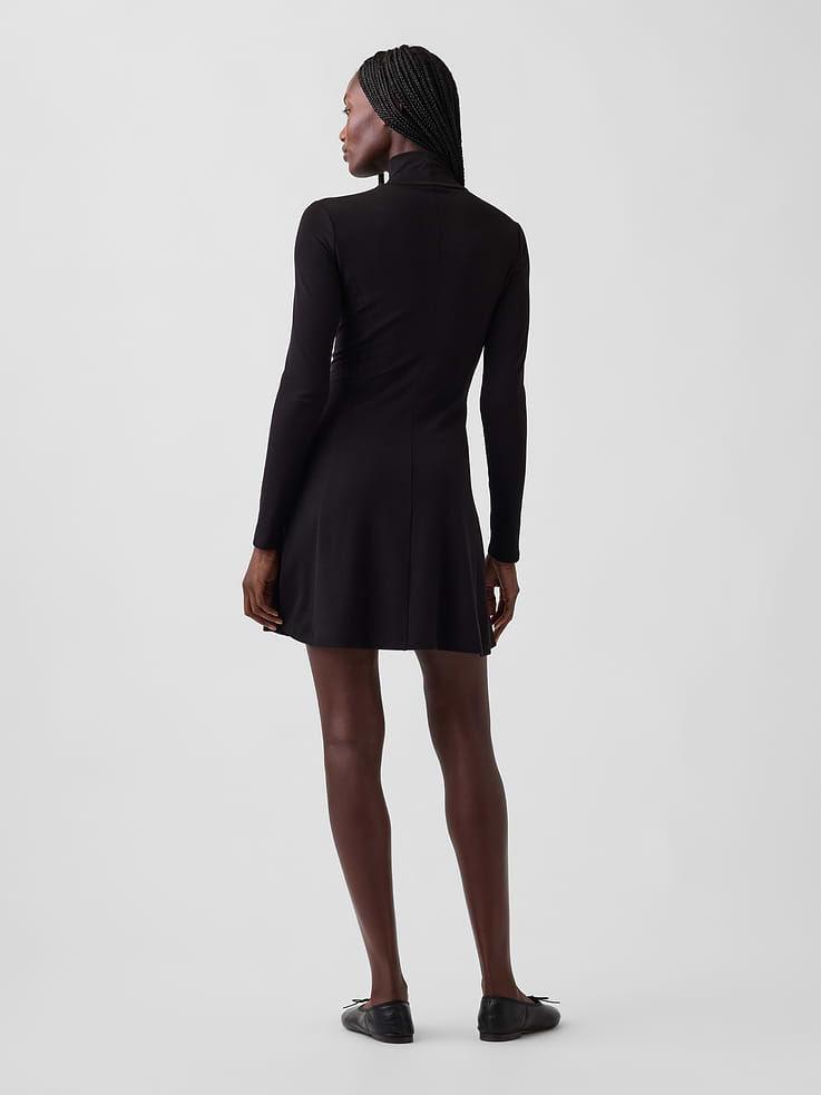 Image 2 of 5, Mockneck Mini Dress