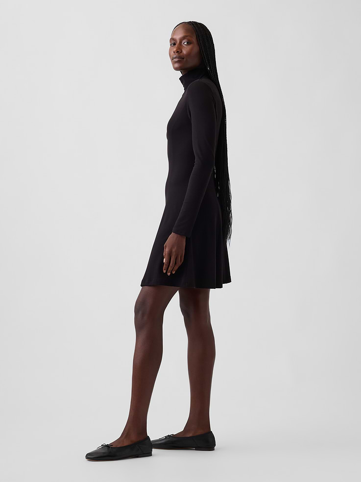 Image 3 of 5, Mockneck Mini Dress